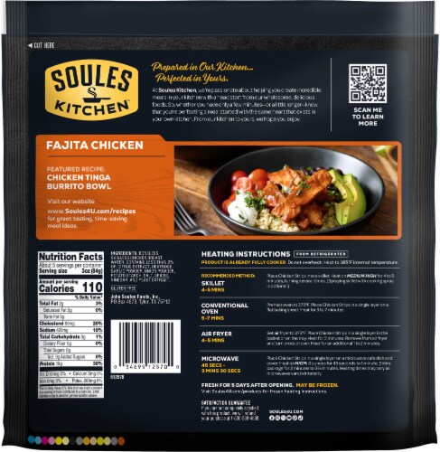 John Soules Foods Family Size Fully Cooked Chicken Fajitas 16 Oz 
