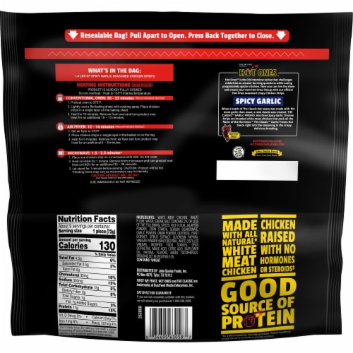 Hot Ones™ Spicy Garlic Chicken Strips Perspective: back