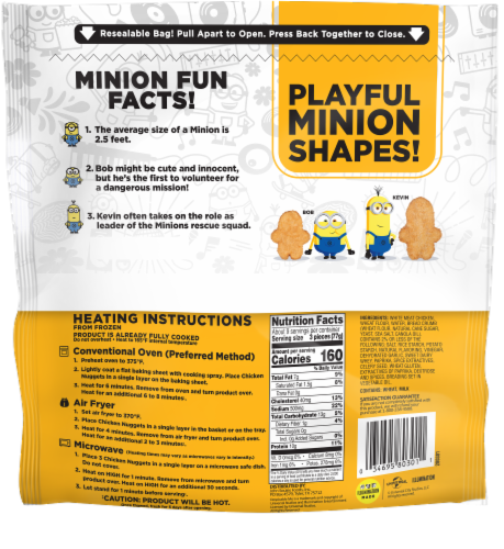 John Soules Foods® Frozen Fully Cooked Minions Chicken Nuggets Perspective: back