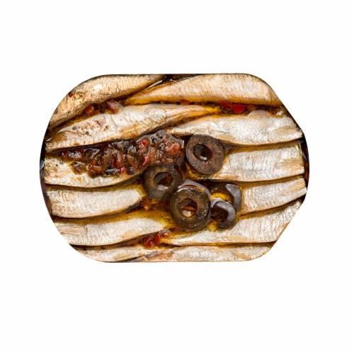 King Oscar Wild Caught Sardines in Extra Virgin Olive Oil, Mediterranean Style Perspective: back