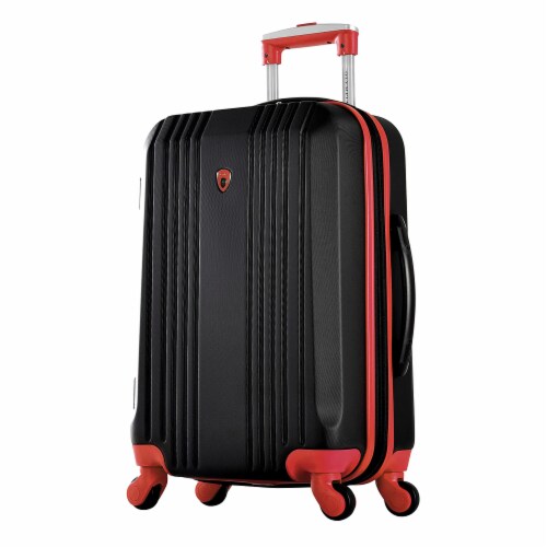 Olympia Apache Expandable Carry On 4 Wheel Spinner Luggage Suitcase - Red Perspective: back