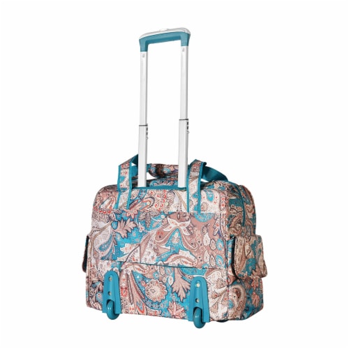 Olympia Deluxe Fashion Rolling Overnighter Luggage Suitcase with Handle Paisley 1 Piece Baker s