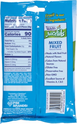 Welchs® Juicefuls® Mixed Fruit Juicy Fruit Snacks Perspective: back