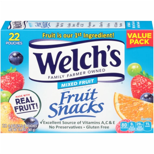 Welch's® Mixed Fruit Fruit Snacks 22 Count Perspective: back