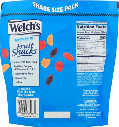 Welch's® Fruit Snacks Perspective: back