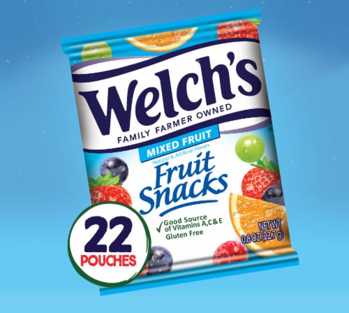 Welch's Fruit Snacks, Mixed Fruit Snack Box, Gluten Free Snack Packs Perspective: back