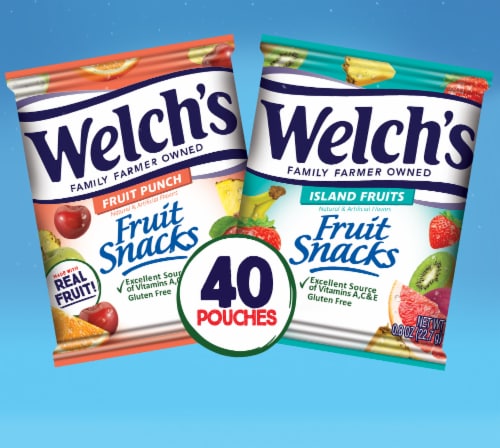 Welch's® Fruit Punch/Island Fruits Fruit Snacks Perspective: back