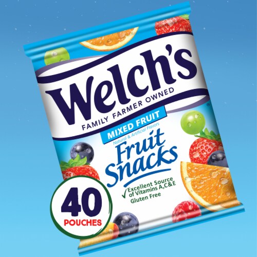 Welch's Mixed Fruit Fruit Snacks 0.8oz Pouches - 40ct Box, 40 ct / 0.8 oz