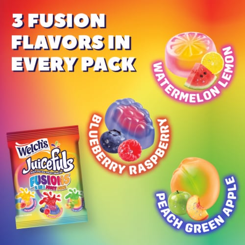 Welch's Juicefuls Fusions Gluten Free Fruit Snacks Perspective: back