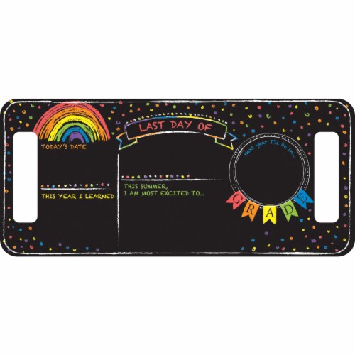 York Day of School Rainbow Chalkboard Perspective: back