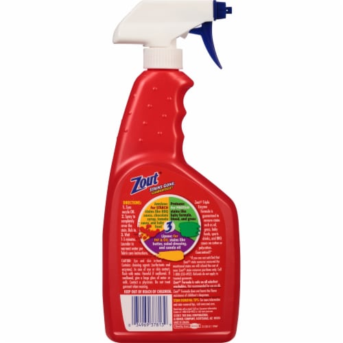Zout® Triple Enzyme Formula Stain Remover Spray Perspective: back