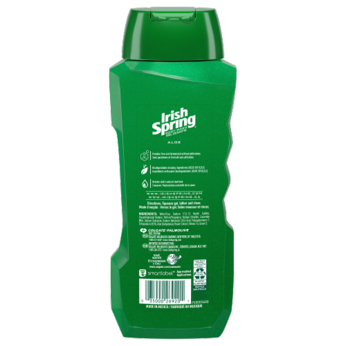 Irish Spring 24 Hour Fresh Aloe Body Wash Perspective: back