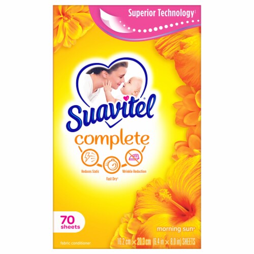 Suavitel Complete Morning Sun Fabric Softener Dryer Sheets Perspective: back