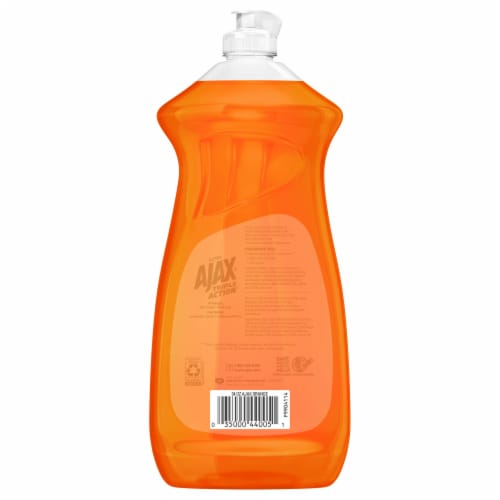 Ajax Triple Action Orange Liquid Dish Soap Perspective: back