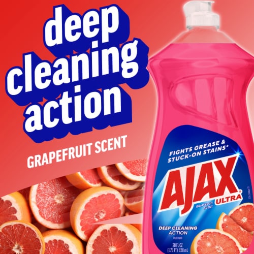 Ajax Ultra Deep Cleaning Action Grapefruit Scent Liquid Dish Soap Perspective: back