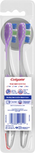 Colgate® 360® Advanced 4 Zone Whole Mouth Clean Soft Toothbrush Value Pack Perspective: back