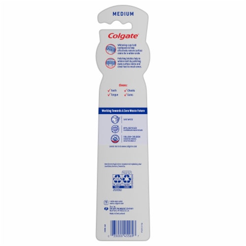 Colgate® 360® Optic White® Whitening Medium Toothbrush Value Pack Perspective: back