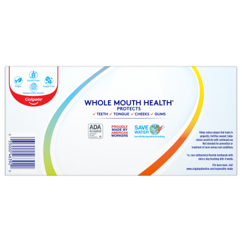 Colgate® Total Whitening Toothpaste Value Pack Perspective: back