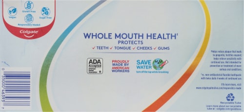 Colgate Total Whitening Toothpaste Value Pack Perspective: back