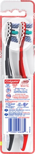 Colgate 360 Advanced Optic White Toothbrush Medium Perspective: back