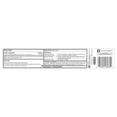 Colgate Essentials with Charcoal Fresh Mint Toothpaste Perspective: back