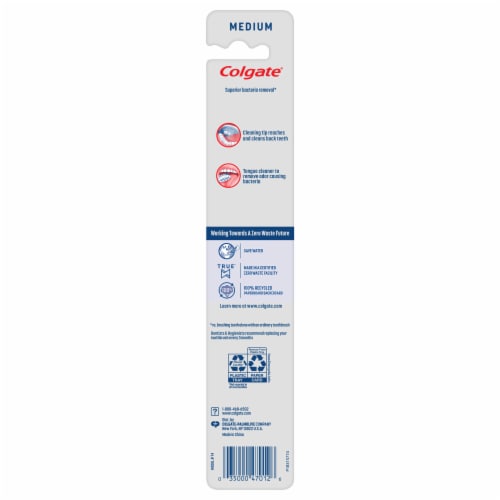 Colgate Plus Medium Toothbrush Perspective: back
