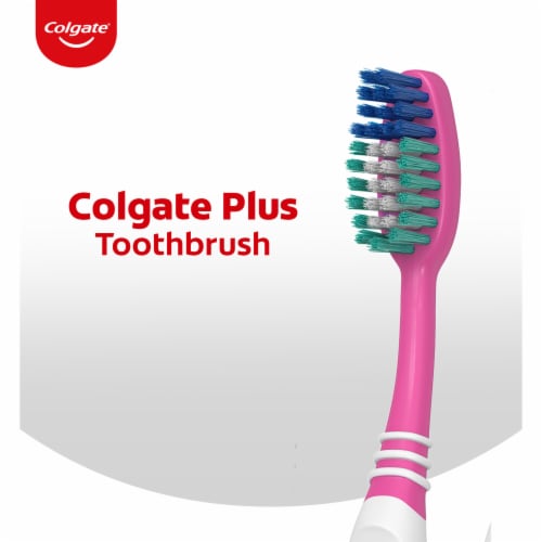 Colgate® Plus Clean and Fresh Soft Manual Toothbrush Perspective: back