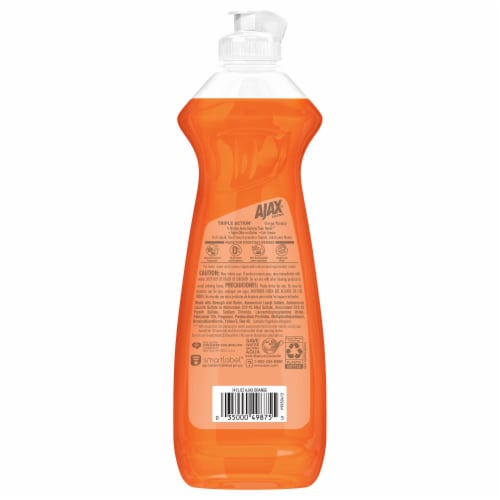 Ajax® Ultra Triple Action Orange Dish Soap Perspective: back