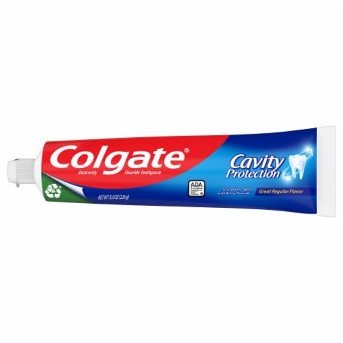Colgate Cavity Protection Toothpaste with Fluoride in Regular Flavor Perspective: back