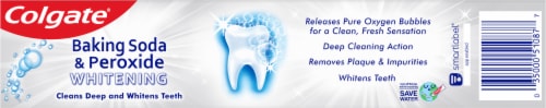Colgate® Brisk Mint Flavored Baking Soda Peroxide Whitening Toothpaste Perspective: back