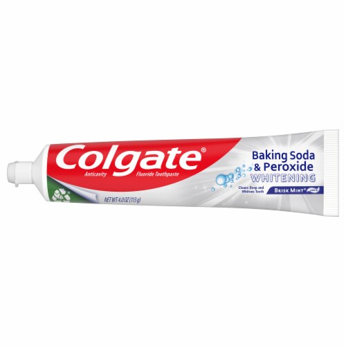 Colgate Baking Soda and Peroxide Whitening Toothpaste Brisk Mint Perspective: back