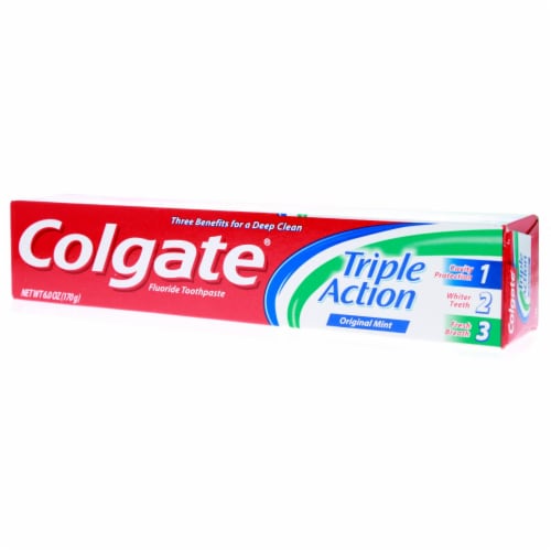 Colgate® Triple Action Original Mint Toothpaste Perspective: back