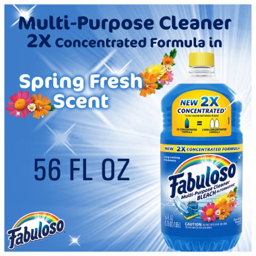 Fabuloso Spring Fresh 2x Concentrated Multi-Purpose Cleaner with Bleach Alternative Perspective: back