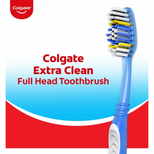 Colgate Extra Clean Toothbrush Full Head Soft Perspective: back