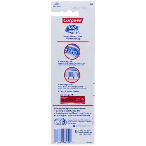 Colgate  360 Optic White Toothbrush Soft Perspective: back