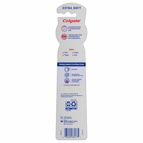 Colgate® 360® Enamel Health Sensitive Extra Soft Toothbrush Value Pack Perspective: back