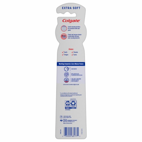 Colgate Enamel Health Extra Soft Sensitive Toothbrush Perspective: back