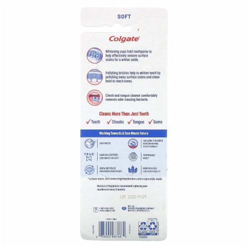 Colgate® 360® Optic White® Whitening Soft Toothbrush Value Pack Perspective: back