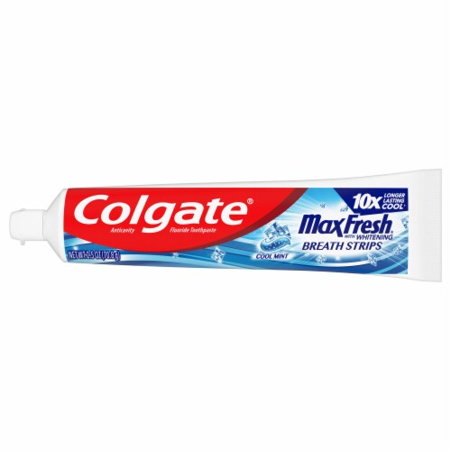 Colgate Max Fresh Toothpaste with Mini Breath Strips Cool Mint Perspective: back