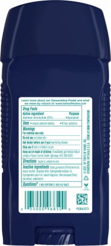 Tom's of Maine Mens Antiperspirant Deodorant - Mountain Spring Perspective: back