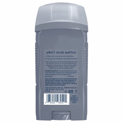Tom's of Maine Cedar Peak Men's Natural Strength Deodorant Perspective: back