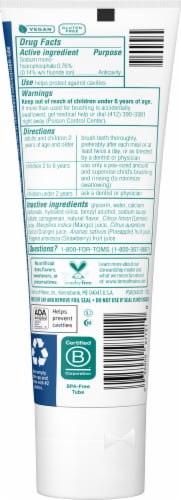 Tom's of Maine Kids Fluoride Natural Toothpaste Outrageous Orange Mango Perspective: back