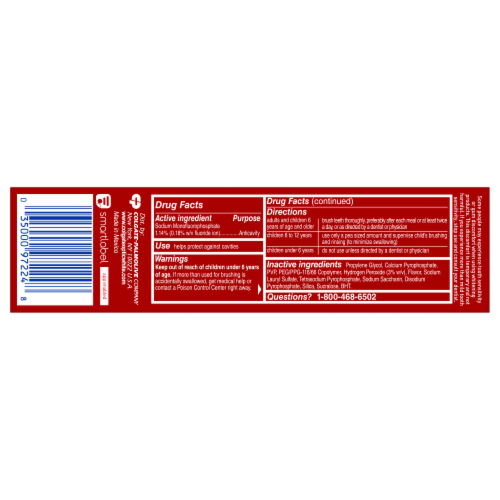 Colgate Optic White Renewal Enamel Strength Teeth Whitening Toothpaste Perspective: back