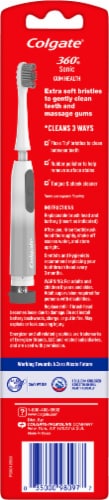 Colgate® 360 Extra Soft Gum Health Battery Sonic Powered Toothbrush Perspective: back