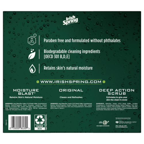 Irish Spring Body Wash Holiday Gift Set Perspective: back