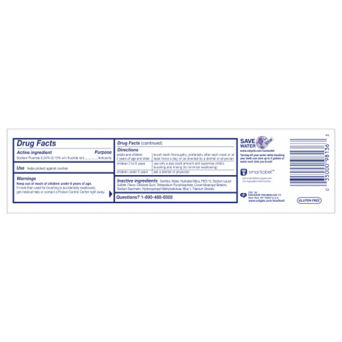 Colgate Max Fresh Cool Mint Anticavity Fluoride Toothpaste Perspective: back