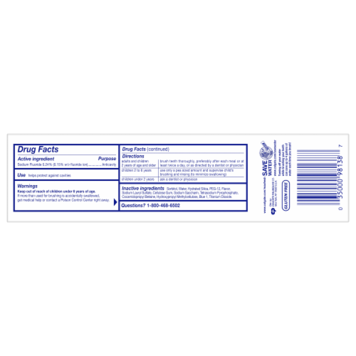 Colgate Max Fresh Knockout Mint Fusion Anticavity Fluoride Toothpaste Perspective: back