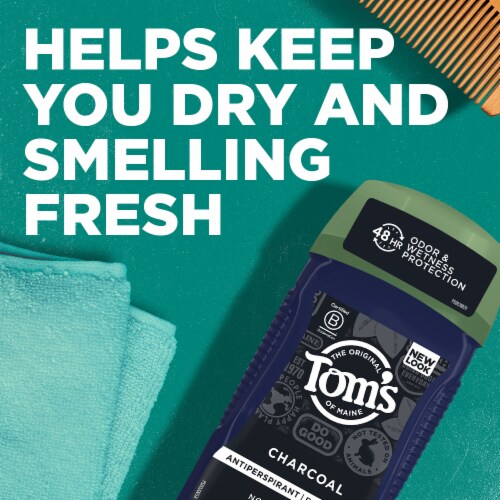 Tom's of Maine Natural Charcoal Antiperspirant Deodorant for Men Perspective: back