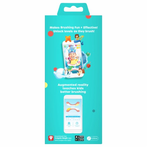 hum kids by Colgate® Smart Connected Manual Yellow Toothbrush Set with Connector and Phone Stand Perspective: back
