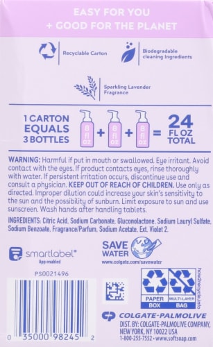 Softsoap Sparkling Lavender Foaming Hand Soap Tablet Refills Perspective: back